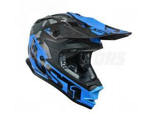 Шлем подростковый (кроссовый) JUST1 J32 Youth SWAT Hi-Vis blue/black matt